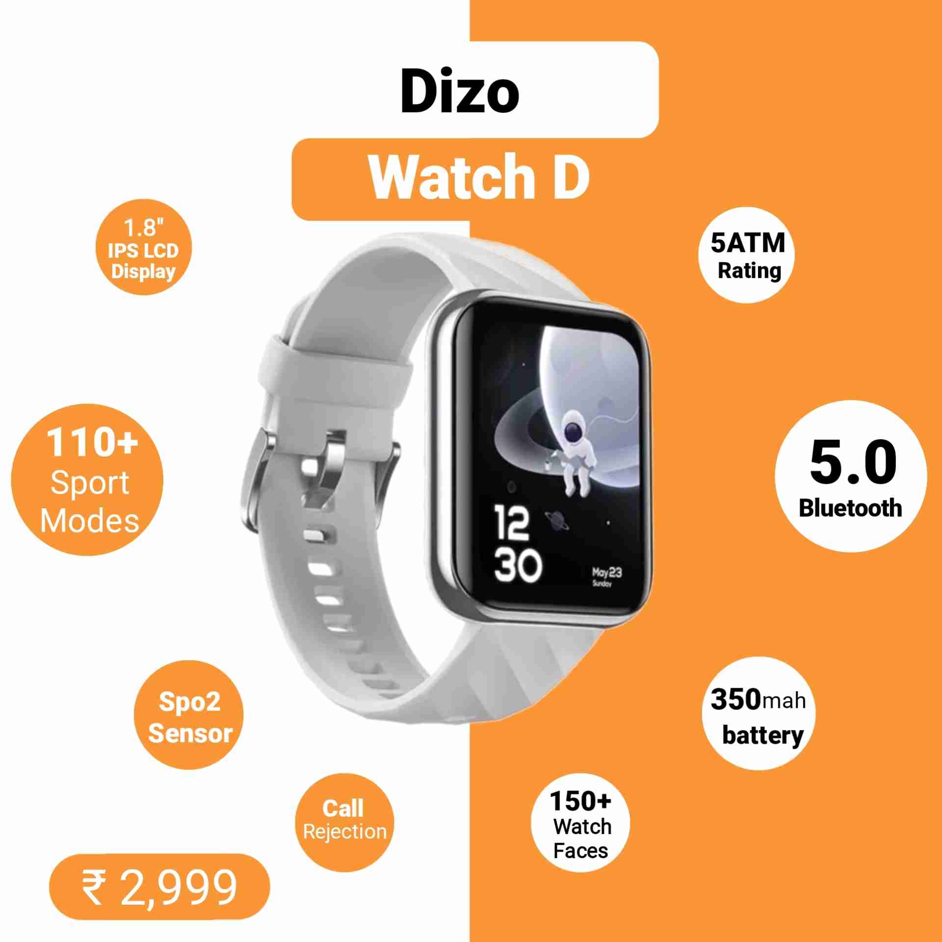 Dizo Watch D With 110 Sport Modes Smart Notifications Support