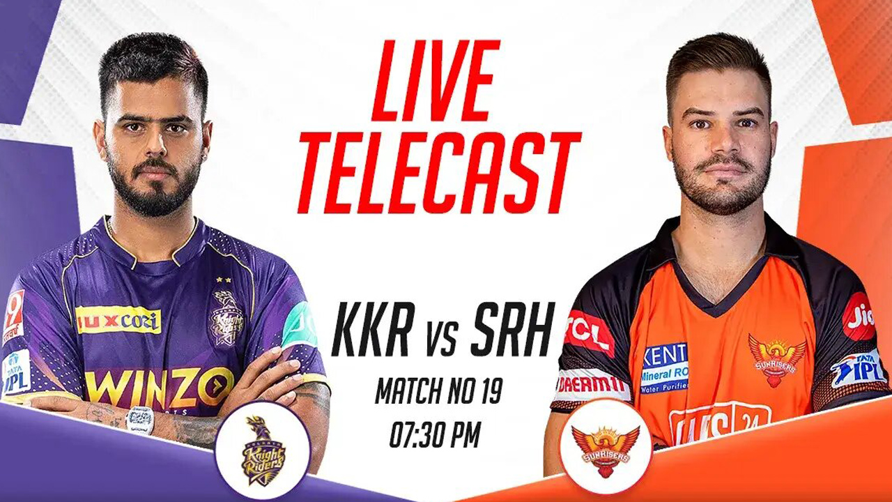 KKR vs SRH TV Channel Live Streaming