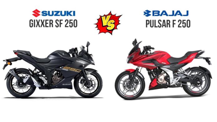 Bajaj Pulsar F250 vs Suzuki Gixxer SF 250 Comparison