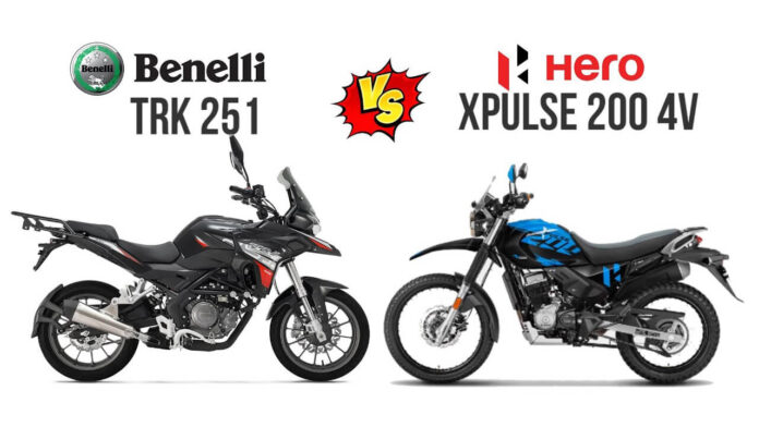 2023 Hero XPulse 200 4V vs Benelli TRK 251 comparison