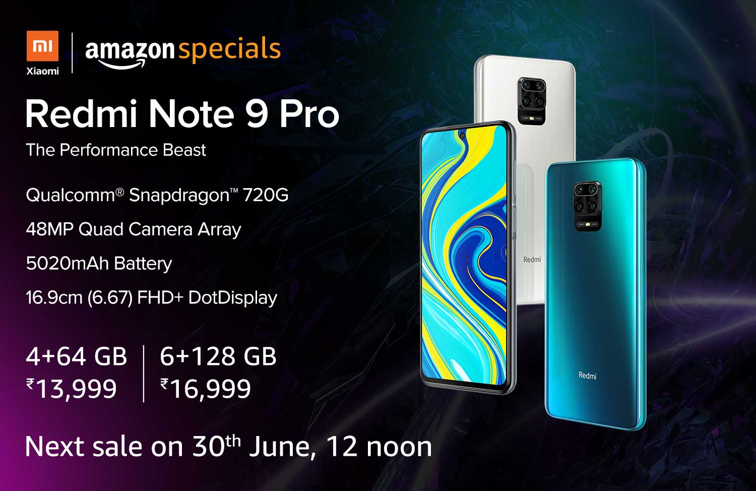 Redmi Note 9 pro next sale is on June 30 at 12 Noon via Amazon, Mi.com website