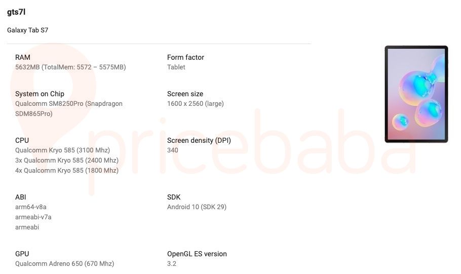 Samsung Galaxy Tab S7 and Tab S7+ spotted on Google play console with Snapdragon 865+