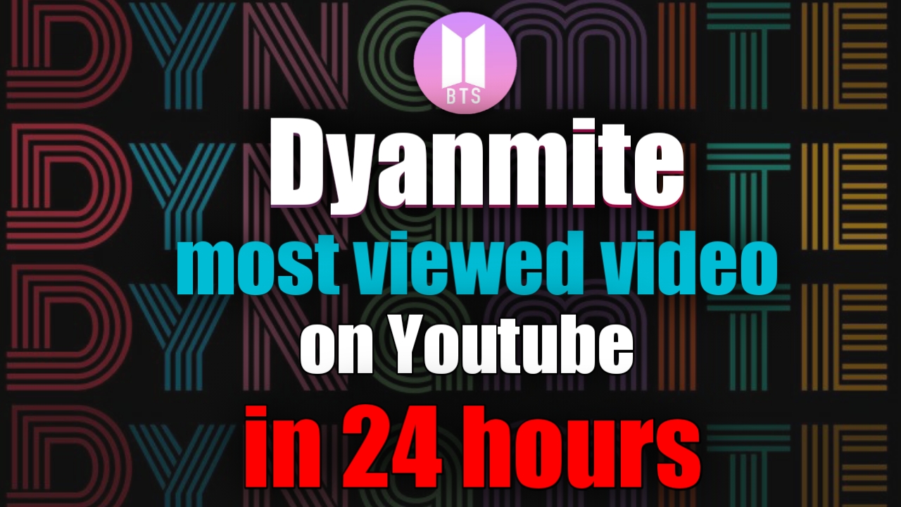 BTS Dynamite Music Video set a World Record crossed 100 million views in less than 24 Hours