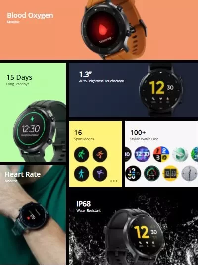 realme watch s specifications