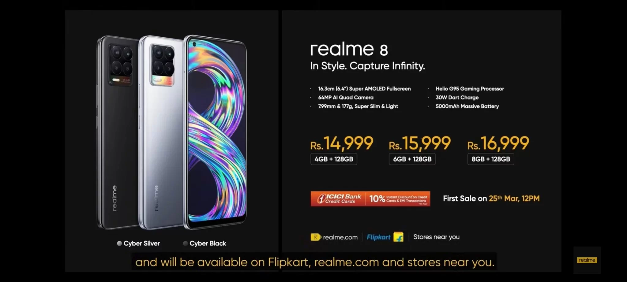 Realme 8 with Super AMOLED display, 64MP quad rear camera launched: Price, Specifications