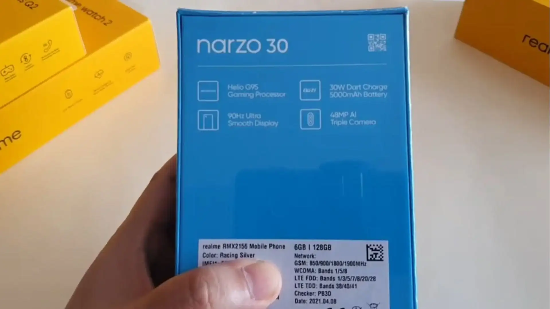 Realme Narzo 30 4G unboxing video leaked, Detailed Specifications and Design Tipped