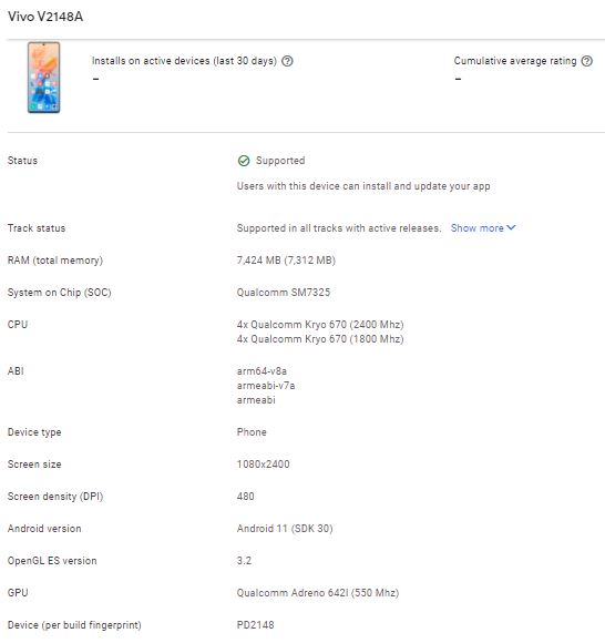 iQOO Z5 Pro spotted on Google Play Console, key specifications revealed