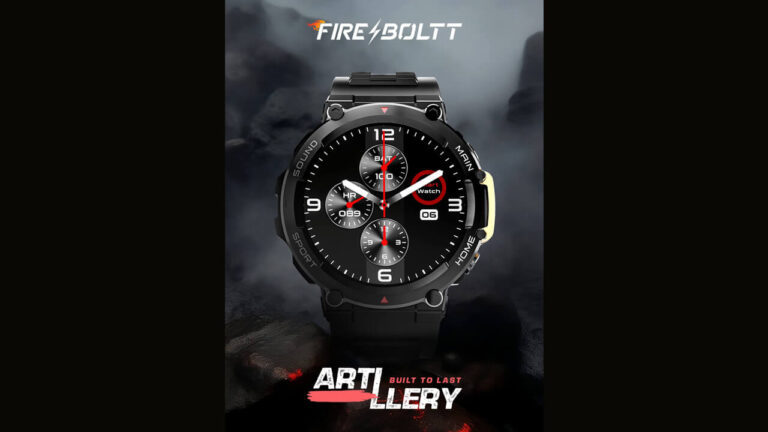 L Stylis Fire-Bolt Artillery Smartwatch with Round Dial, Will Not Break Even When Thrown