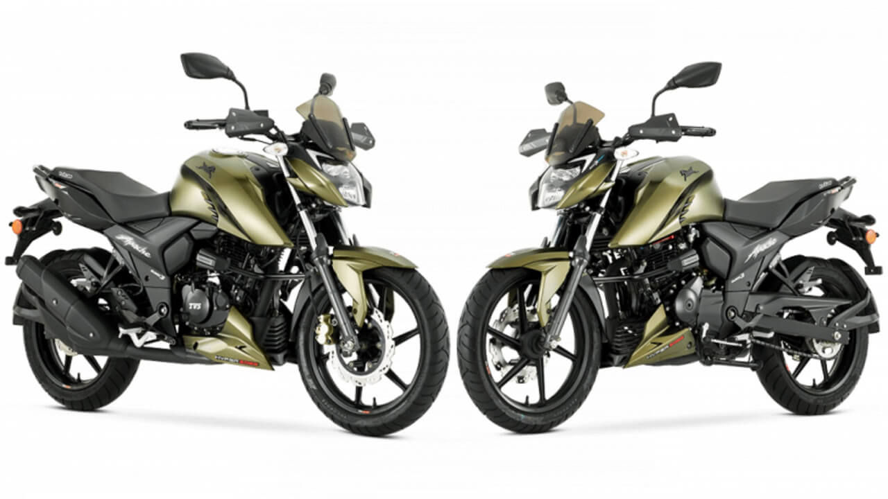 The Tvs Apache Rtr V Was Launched In An Attractive Combination Of