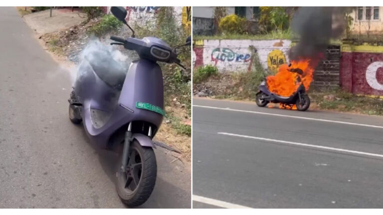 Ola Electric Scooter Fire: Terrible incident, Ola e-scooter caught fire in the middle of the road!