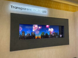 Samsung Launches World First Transparent Micro LED TV
