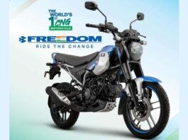 Bajaj freedom 125 cng motorcycle launched in India at rs 95000