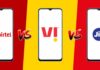 Jio vs Airtel vs Vodafone Idea best 84 day recharge plan price benefits