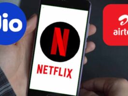Airtel jio plan with netflix subscription after new tariff